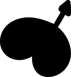 Male Gender Symbol With A Heart Contour Svg Vector, Free Vectors File
